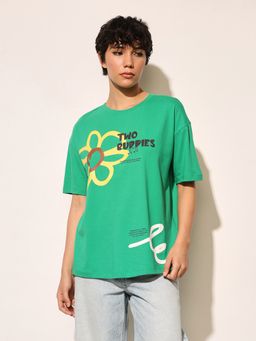 ONLY - Green Graphic Print T-Shirt