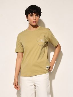 ONLY - Olive Patch Work Print T-Shirt