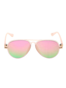 Spiky - Pink Frame and UV Protected Lens Aviator Sunglasses