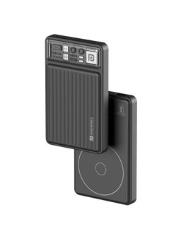 Portronics - Luxcell Wireless Mini 10000 mAh 15W Magnetic Wireless Power Bank (Black)
