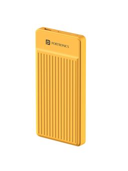 Portronics - Luxcell B12 10000 mAh Ultra Slim Power Bank with 12W Output (Yellow)