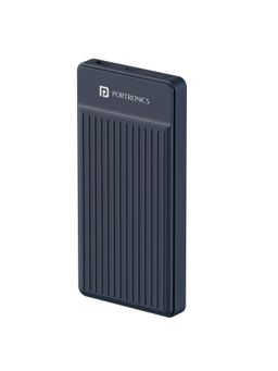Portronics - Luxcell B12 10000 mAh Ultra Slim Power Bank with 12W Output (Dark Blue)