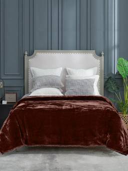 Saral Home - Brown Winter Mink Soft Double Side Heavy 2 Layer Blanket