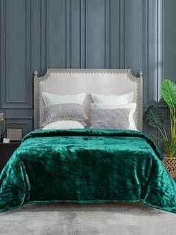 Saral Home - Teal Winter Mink Soft Double Side Heavy 2 Layer Blanket