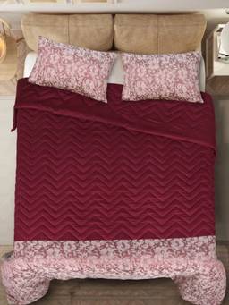 Saral Home - Mauve Kanan Queen Cotton Bedsheet Set