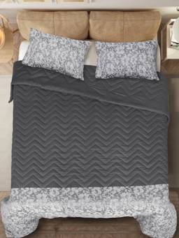 Saral Home - Grey Kanan Queen Cotton Bedsheet Set