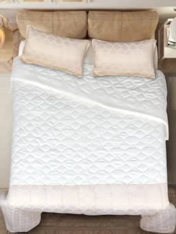 Saral Home - Ivory Noor Queen Cotton Bedsheet Set