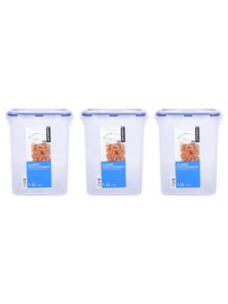 Lock & Lock - Classic Rectangular Plastic Food Storage Container, 1.2 Litres (Pack Of 3)