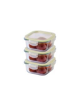 Lock & Lock - Borosilicate Glass Food Storage Containers 525Ml (Pack Of 3)