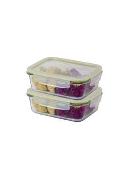 Lock & Lock - Borosilicate Glass Food Storage Containers 630Ml (Pack Of 2)