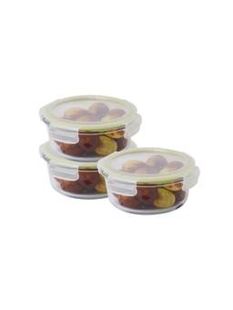 Lock & Lock - Borosilicate Glass Food Storage Containers 635Ml (Pack Of 3)