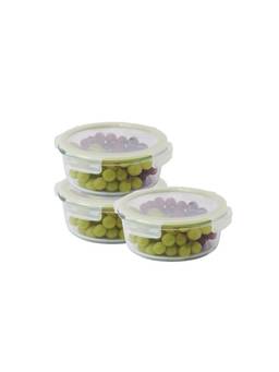 Lock & Lock - Borosilicate Glass Food Storage Containers 1400Ml (Pack Of 3)