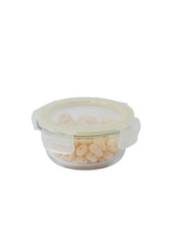 Lock & Lock - Round Glass Food Container 215 Ml Oven-Safe Body With Leak-Resistant Seal