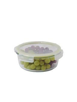 Lock & Lock - Round 400 Ml Oven Safe Borosilicate Glass Container For Refrigerator