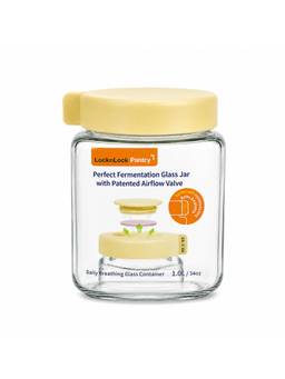 Lock & Lock - 1L Breathing Glass Canister For Fermentation And Pickle Storage