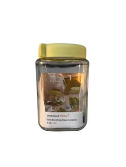 Lock & Lock - 1.6L Breathing Glass Canister Airtight Jar With Gas Release Valve