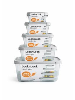 Lock & Lock - Nestopia Airtight Food Storage Container Combo (Pack Of 5)