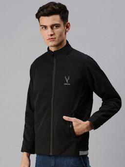 SHOWOFF - Men Casual Solid Black Jacket