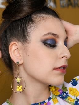 Odette - Women Golden Ring Acrylic Dangle Earrings