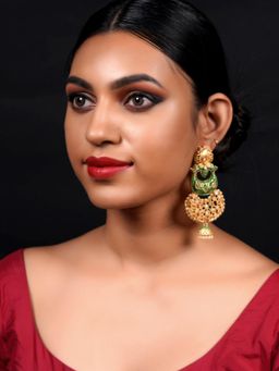 Odette - Women Gold Tone MultiColor Dangle Earrings