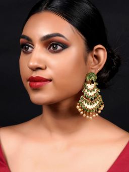 Odette - Women Multi-Color Leafy Lovely Chandali Earrings!