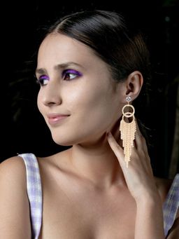 Odette - Women White Gold Plating Metal Earrings