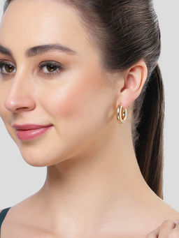 Karatcart - Gold-Plated Small Hoop Earrings for Women