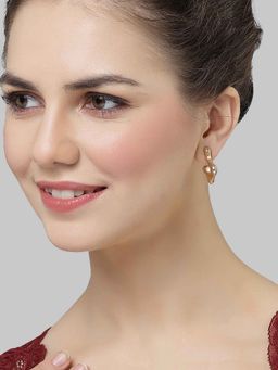 Karatcart - Gold Plated Half Hoop Earring for Women