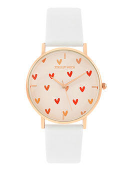 Joker and Witch - Joker & Witch Happy Hearts White Pu Strap Watch