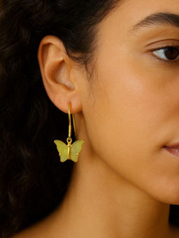 Digital Dress Room - Mini Olive Butterfly Dangler Earrings