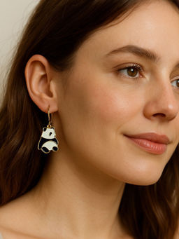 Digital Dress Room - Mini Panda Design Dangler Earrings