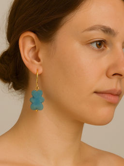Digital Dress Room - Mini Teddy Bear Shape Design Dangler Earrings