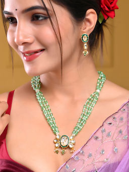 Silvermerc Designs - Regal Green Beaded Jewellery Set