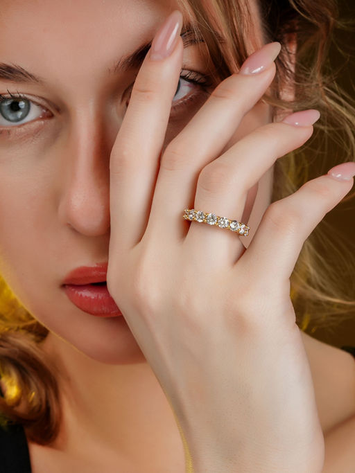 Soraya Luxe 925 Sterling Silver Crown Ring Band