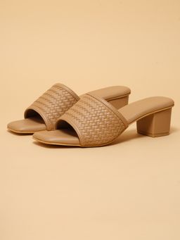 ERIDANI - Jaqueta Woven Beige Sandal Heels