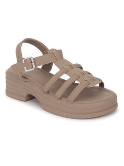 Truffle Collection - Khaki Solid Sandals