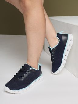 Truffle Collection - Blue Solid Casual Sneakers