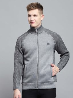 Monte Carlo - Men's Grey Full Sleeve Sweater