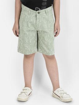CRIMSOUNE CLUB - Green Printed Regular Fit Shorts