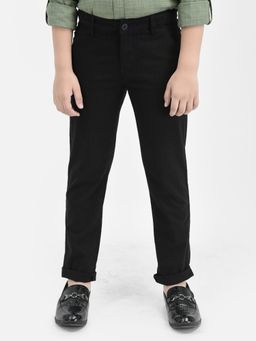 CRIMSOUNE CLUB - Black Stripes Slim Fit Trousers