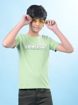 CRIMSOUNE CLUB - Green Printed Regular Fit T-Shirt