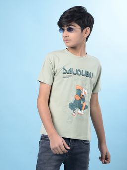 CRIMSOUNE CLUB - Green Printed Regular Fit T-Shirt
