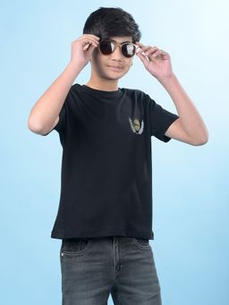 CRIMSOUNE CLUB - Black Printed Regular Fit T-Shirt