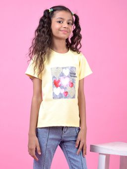 CRIMSOUNE CLUB - Yellow Printed Regular Fit T-Shirt