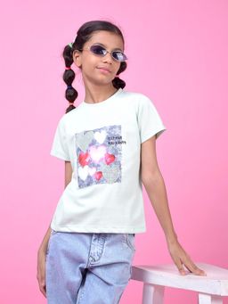 CRIMSOUNE CLUB - Green Printed Regular Fit T-Shirt