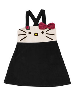 Avokiddos - Girls Black Whisker Twinkle Pinafore Dress