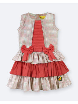 Avokiddos - Girls Grey Merry Trail Tulle Bow Dress