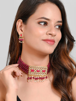 Silvermerc Designs - Sharmila Choker Necklace and Earrings (Set of 2)