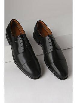 Louis Philippe - Men Black Leather Derbies