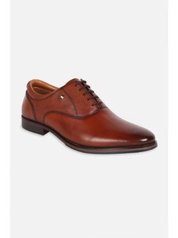 Louis Philippe - Men Brown Leather Oxford Shoes